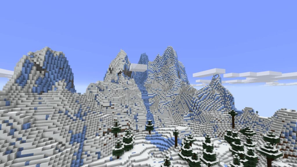 Биом «Замёрзшие вершины» Minecraft 1.18 «Пещеры и скалы: Часть 2»